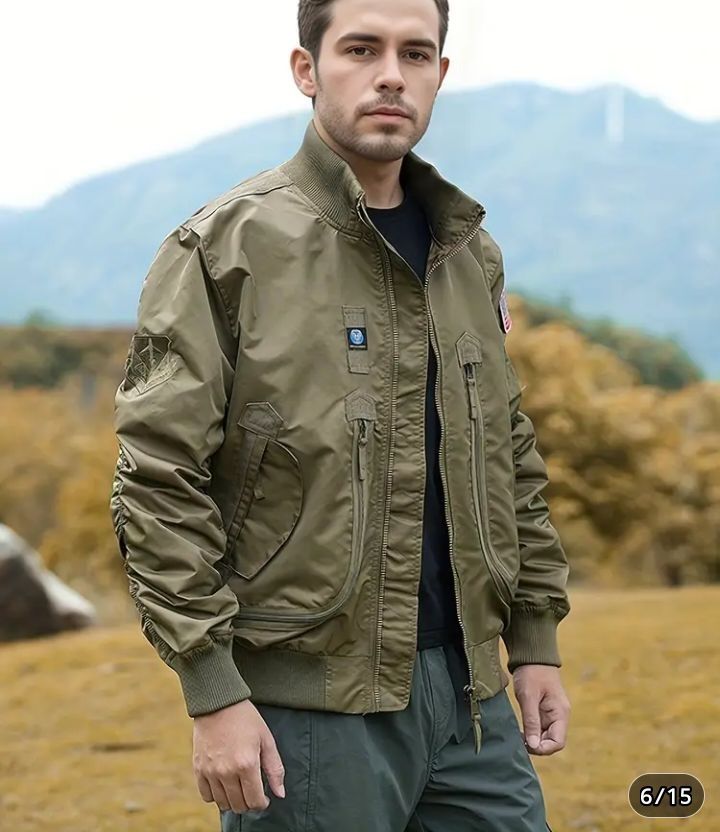 Винтажный бомбер МА-1, asian 3XL 54-56, непромокаемый, мега крутой