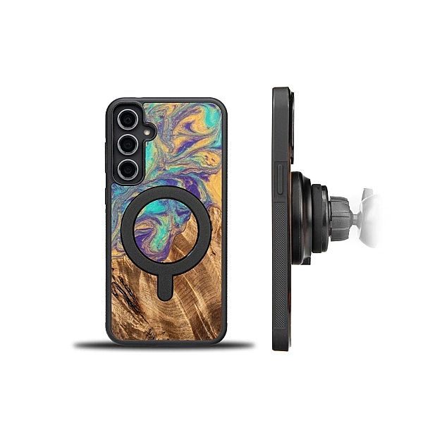 Etui Bewood Unique MagSafe Merkury z drewna i żywicy na Samsung Galaxy