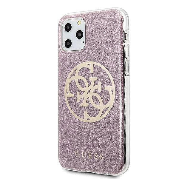 Etui Guess 4g Circle Glitter na iPhone 11 Pro Max - różowe