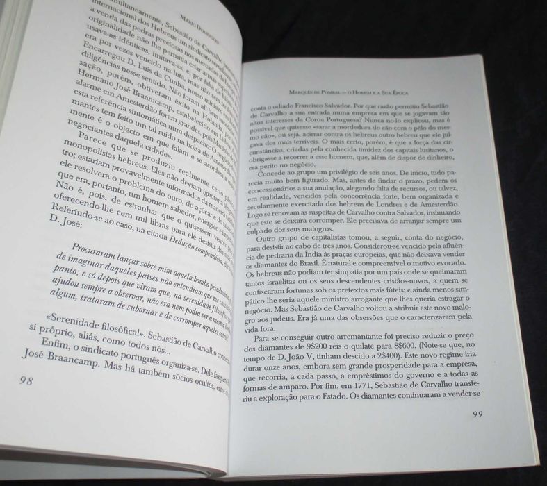 Livro O Marquês de Pombal Mário Domingues Prefácio