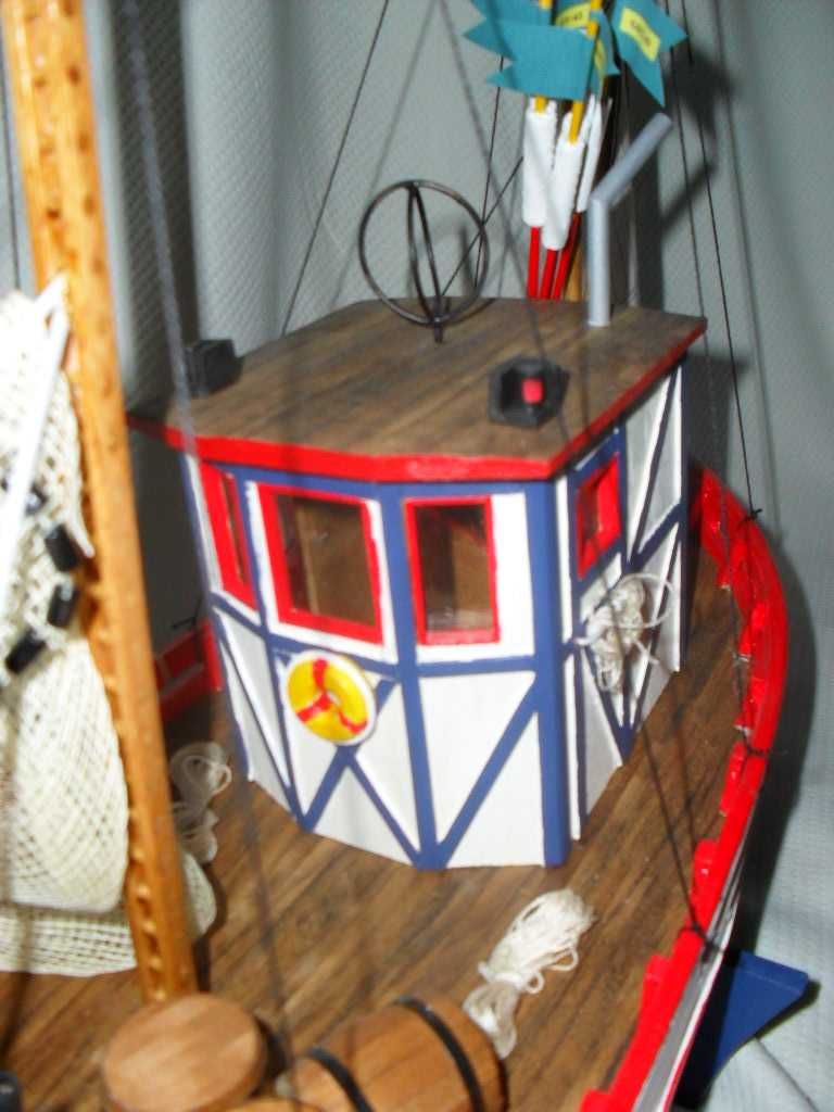 Ręcznie robiony model kutra rybackiego KUTER RYBACKI GDY-43 żaglowiec
