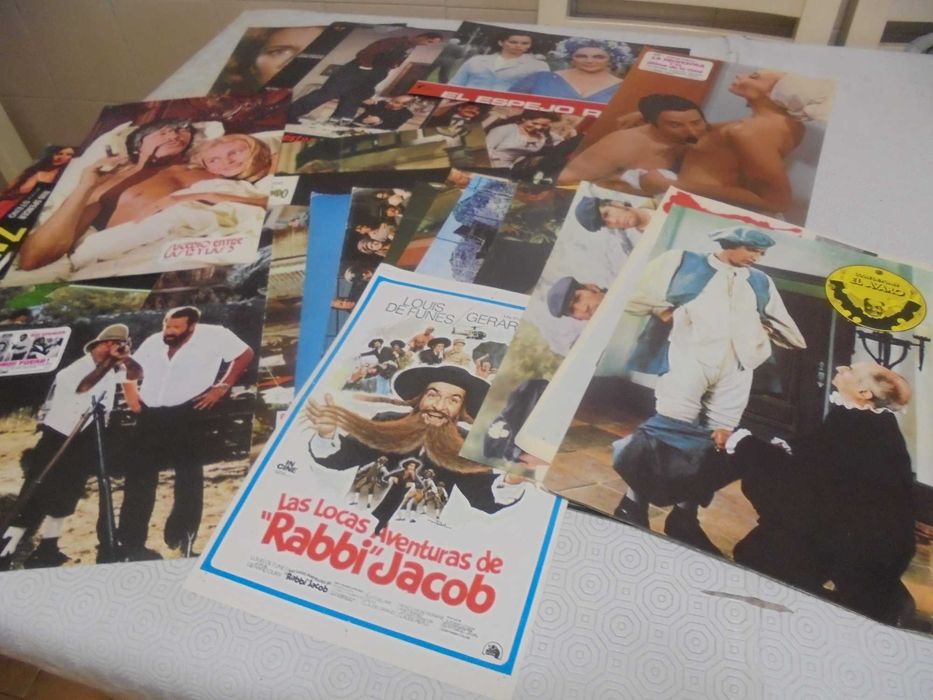 Cartazes de cinema em cartolina (23,5X33,5 cm) dos anos 70 e 80