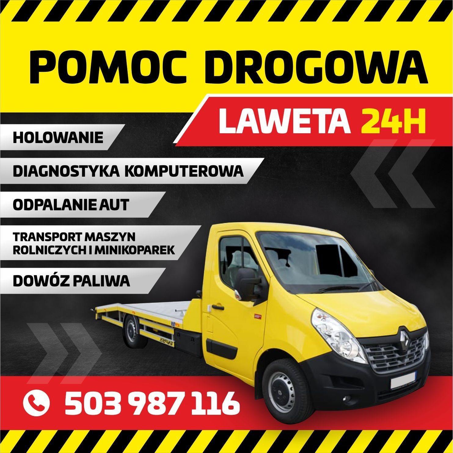 Laweta autolaweta holowanie pomoc drogowa 503x987x116