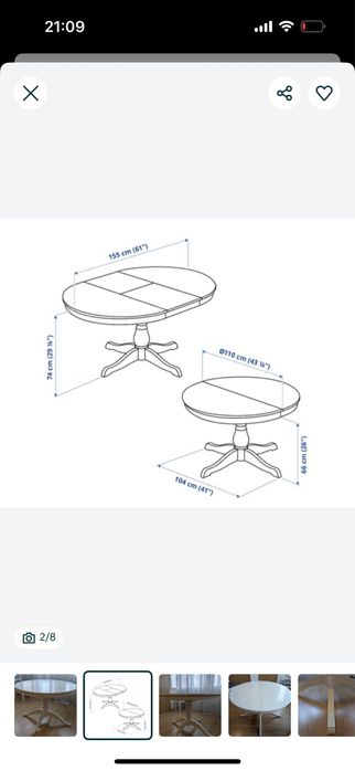 Mesa Ikea Extensível - Ingatorp