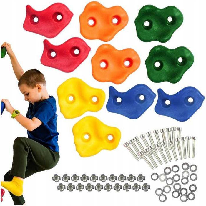 Uchwyty kamienie do wspinaczki śruby zestaw 10 SZT. Dzień Dziecka HIT!