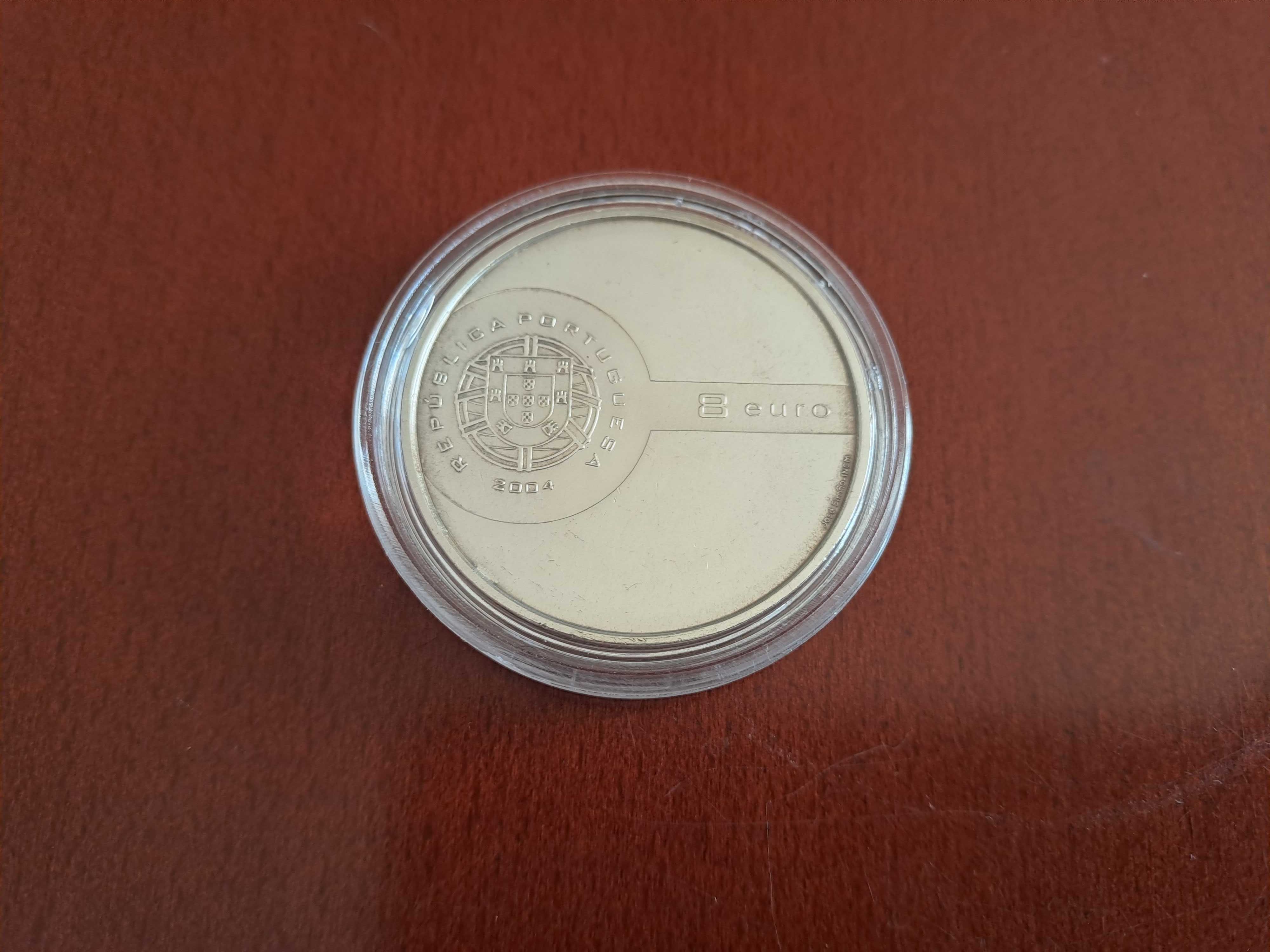 Srebrna moneta 8 euro Widowiskowy futbol- Strzał Portugalia