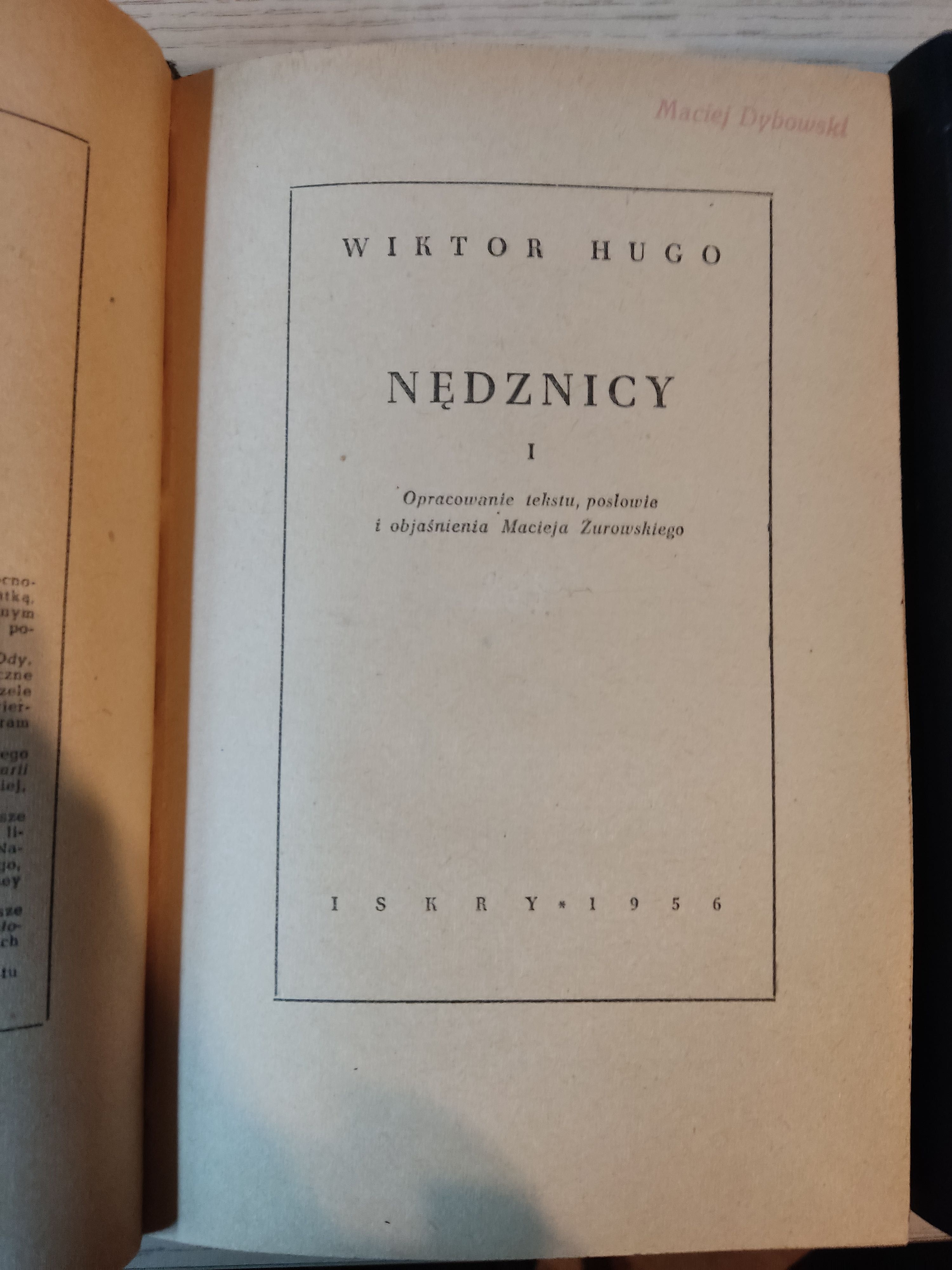 Wiktor Hugo Nędznicy tom 1 i 2 oprawa introligatorska