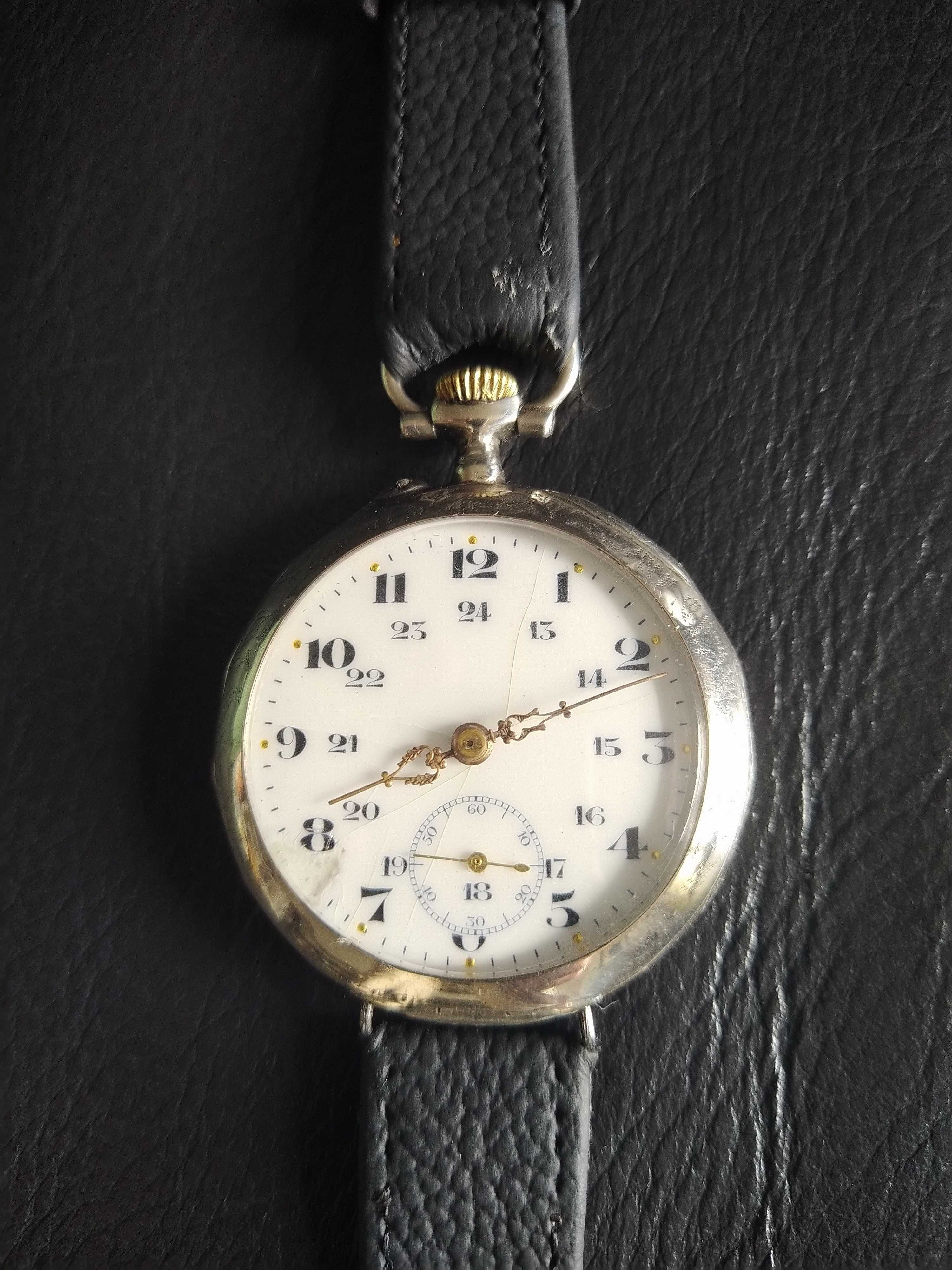 Relogio transição bolso/pulso HP. 130 anos. Prata. Original. Ano 1890
