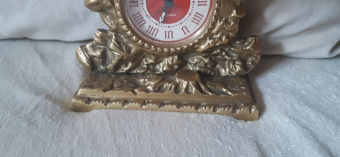 Zegar mosiężny SLAVA PRL  nakręcany
