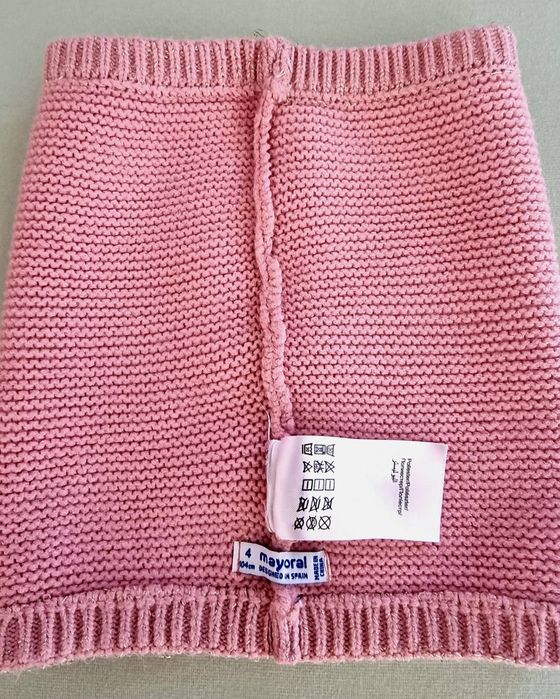 Mayoral Komplet 3 częściowy Czapka Komin Rękawiczki Różowy 104 cm