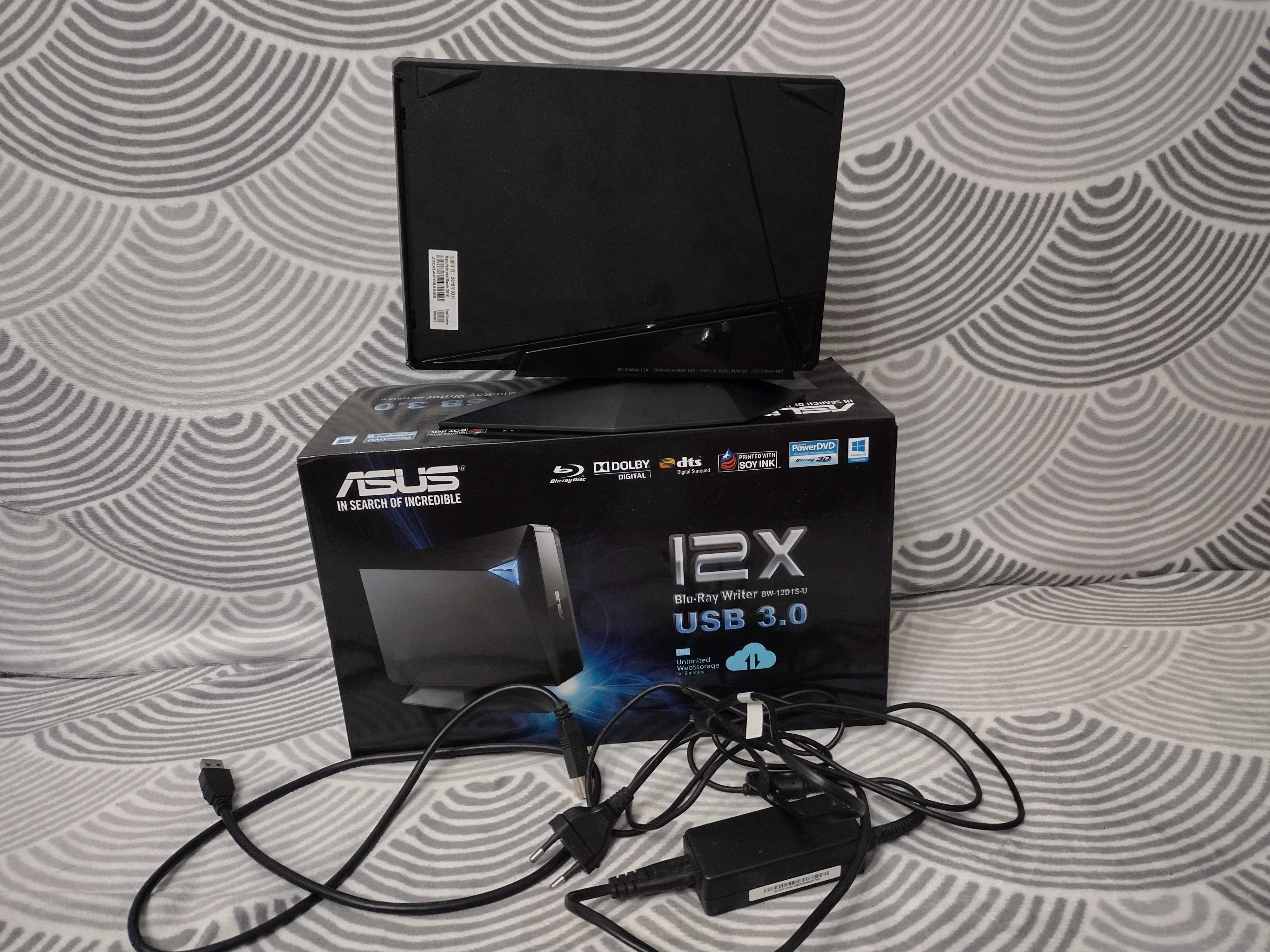 Nagrywarka Asus Blu-Ray BW-12D1S-U USB 3.0