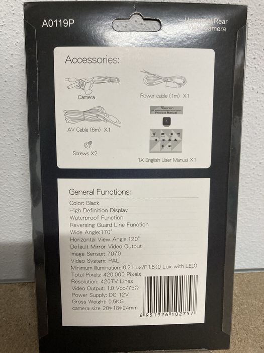 Câmera traseira automóvel