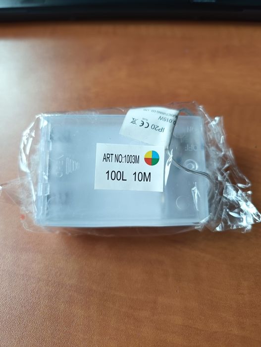 Lampki LED kolorowe mini na baterie świąteczne ozdobne 10m 100 led