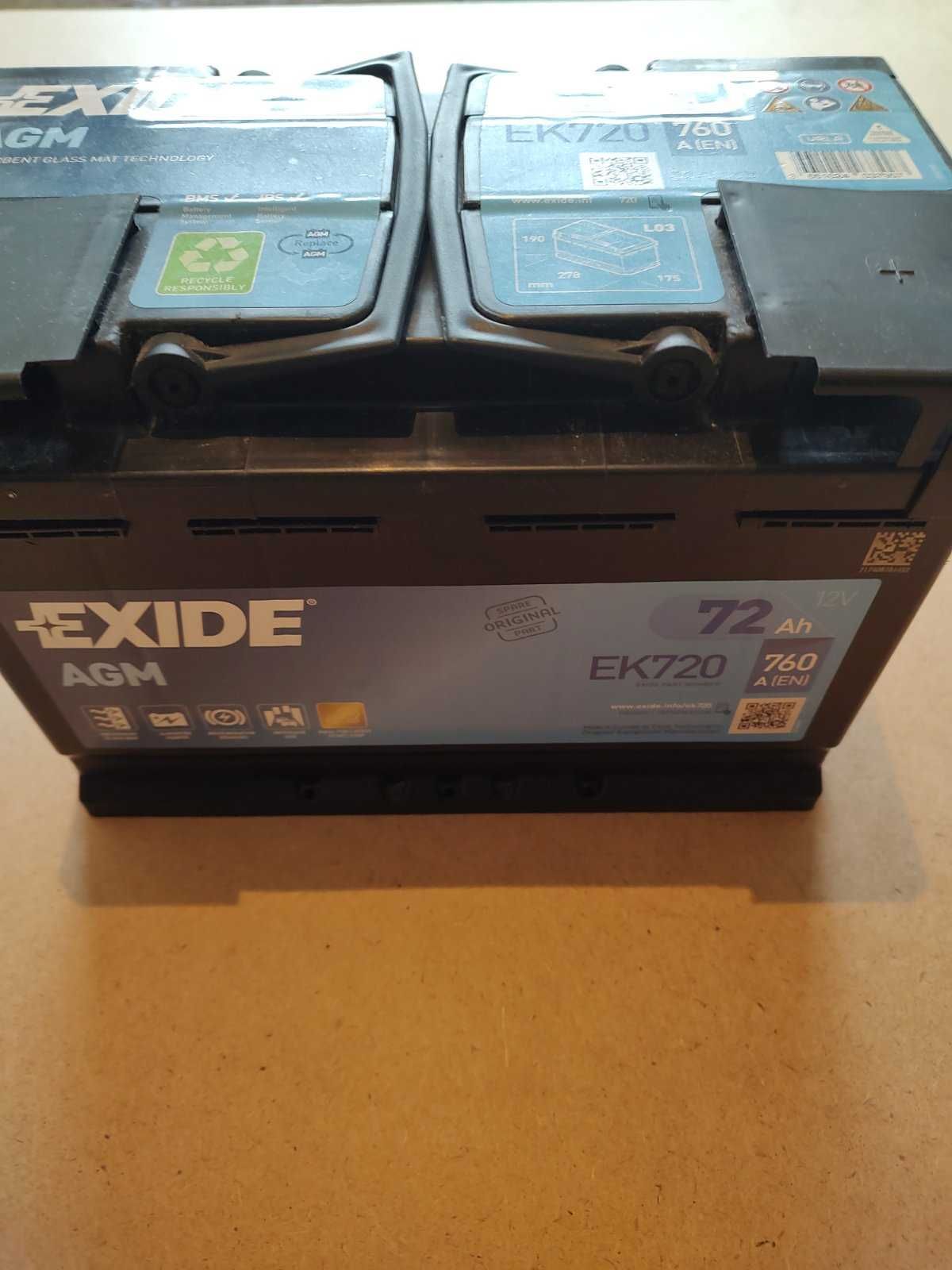 Аккумулятор гелевий EXIDE 72A/h