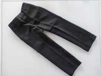 104 110 Spodnie eleganckie w kant regulacja-pas ciemno-szare kieszenie