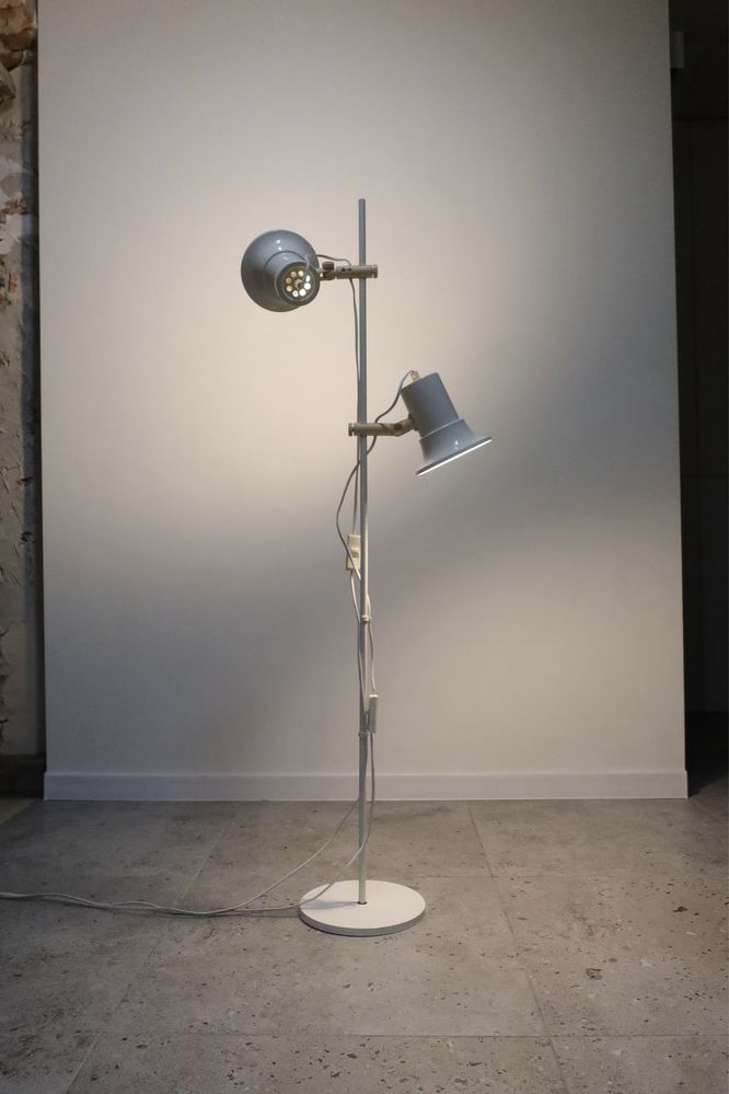 Duńska lampa podłogowa 1960 vintage retro loft stojąca
