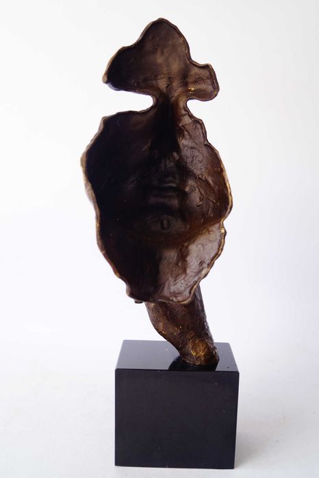 Figura z brązu rzeźba SALVADOR DALI cisza - maska 2