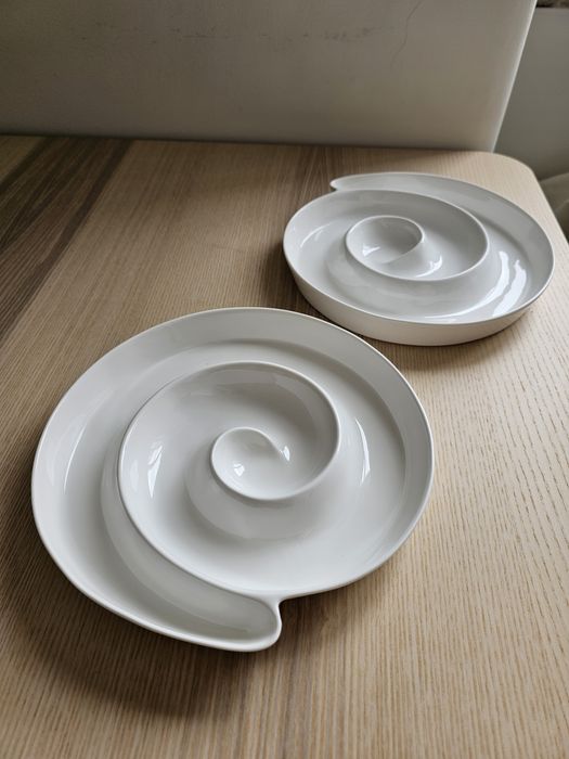 Conjunto de 2 Pratos NOVOS design em espiral