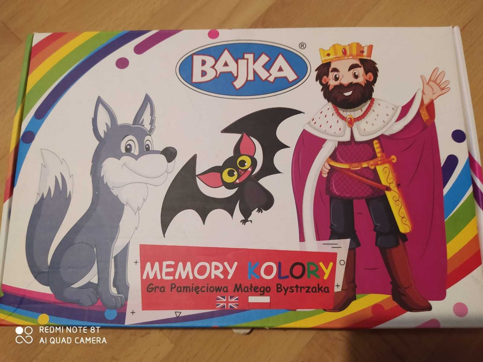 Gra planszowa Memory kolory po Polsku i Angielsku firmy Bajka.