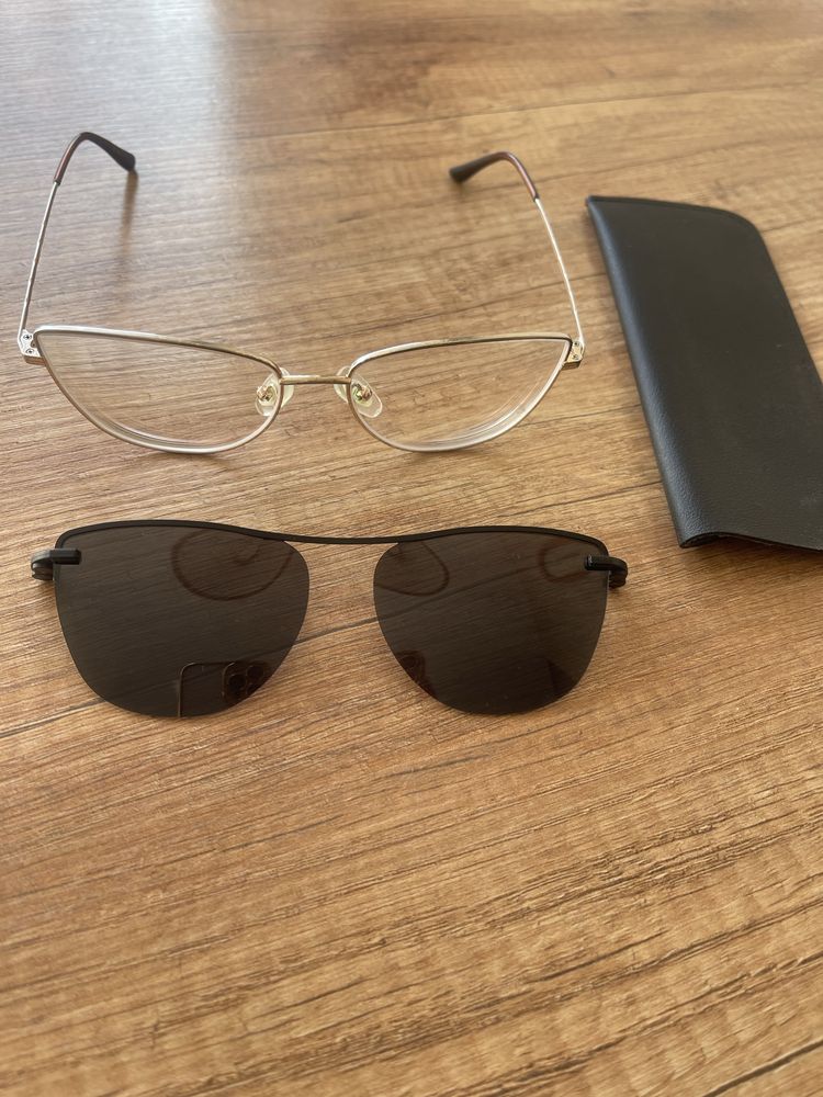 Oprawki okularowe z nakładkami słonecznymi magnes nie ray ban