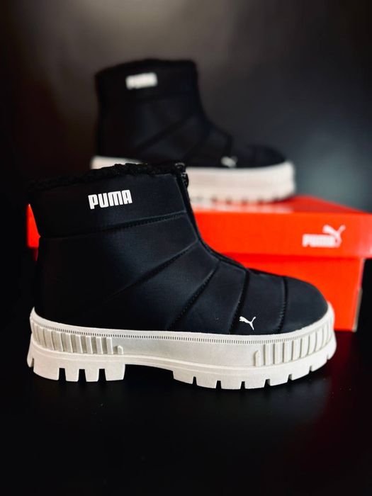 Очень теплые женские дутики Puma/ дутики на платформе пума