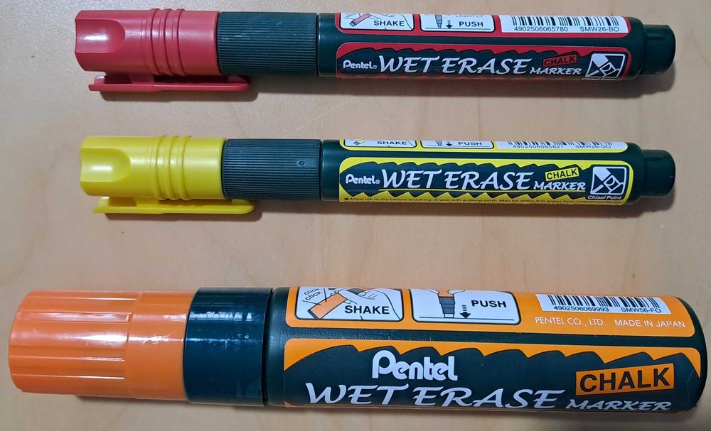 14+9 Marcadores de giz liquido "Pentel Wet Erase Chalk"