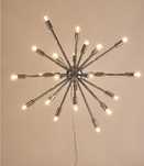 Candeiro cromado  tipo estrela de 24 lampadas