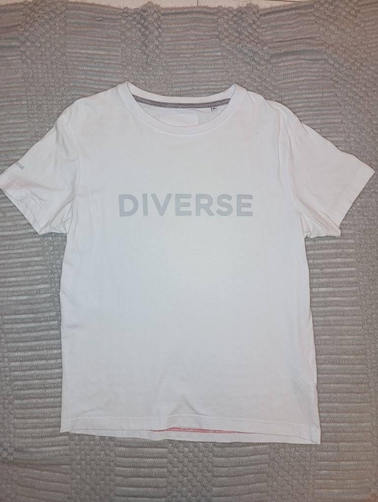 Koszulka Diverse męska t shirt biała wiosna lato M basic