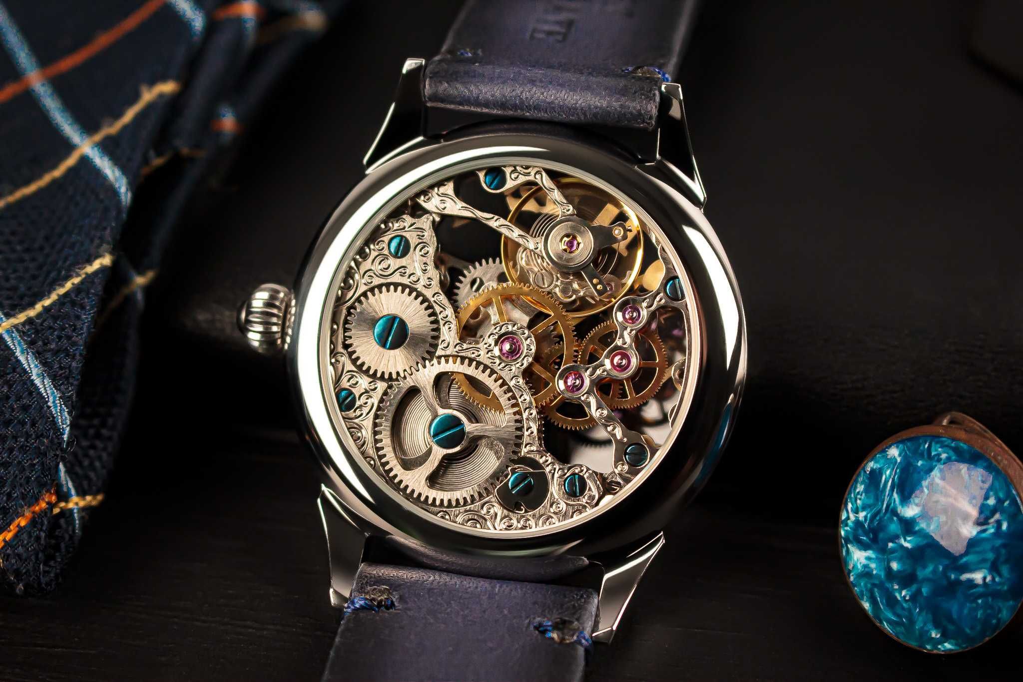 Эксклюзивные мужские наручные часы скелетон на подарок