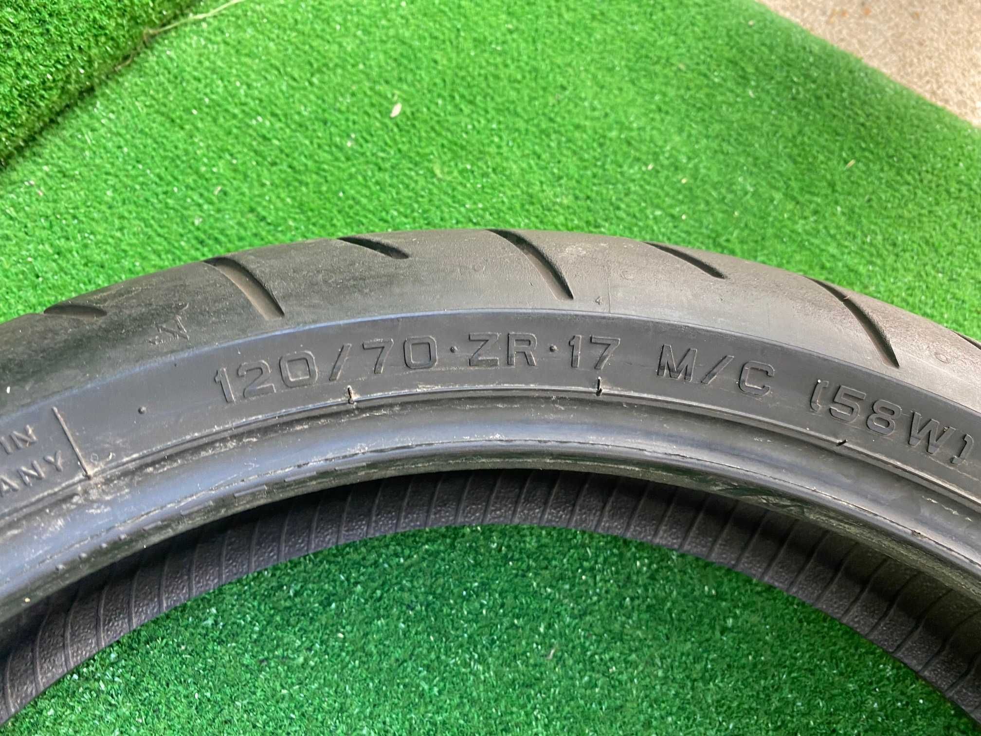 120/70/17 pirelli diablo pneu usado mota