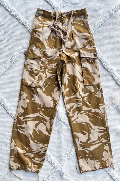 Bojówki spodnie moro UK wojskowe piaskowe Tropical Desert pas 68 cm