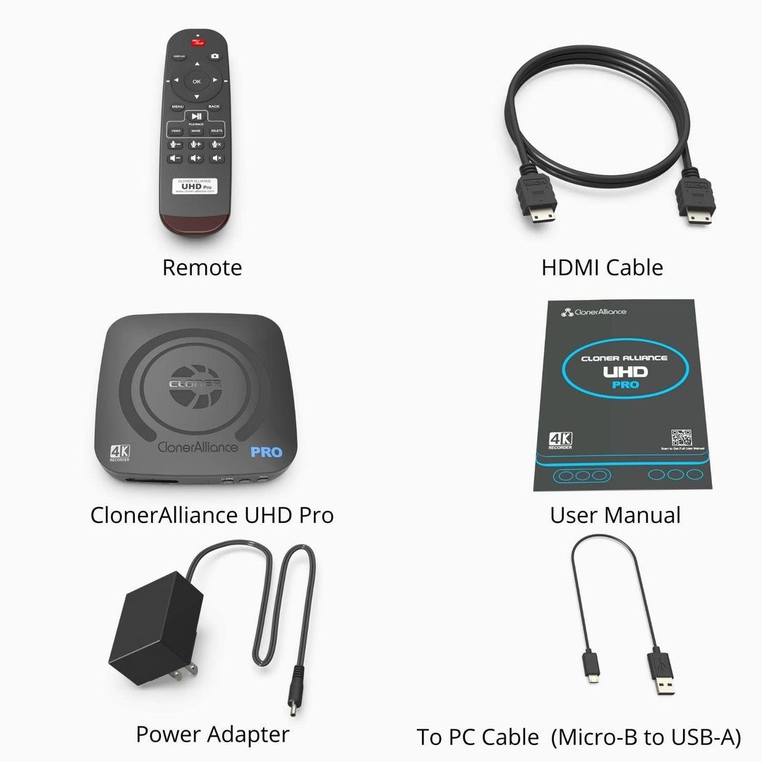 ClonerAlliance UHD Pro, gravador de vídeo 4K, DVR de gravação HDMI com