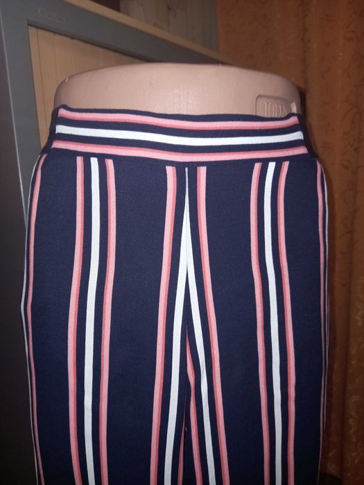 Летние широкие брюки в полоску, размер 18 - ХL - 52