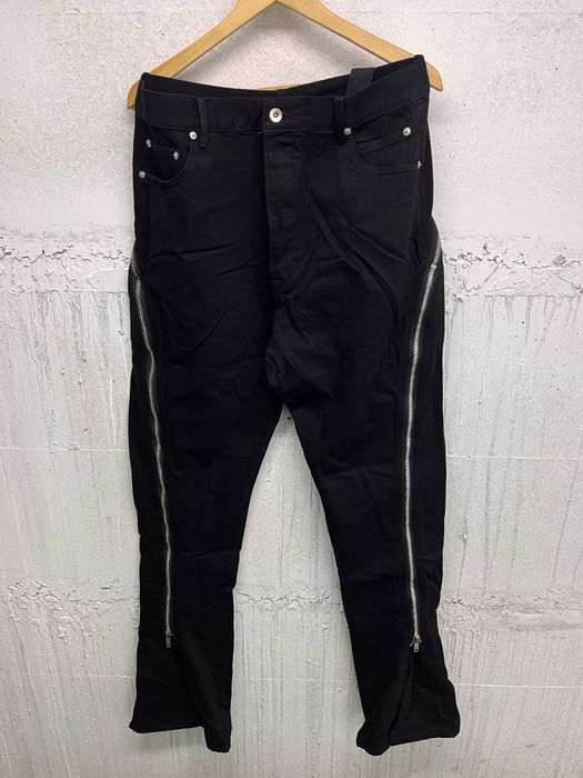Rick Owens DRKSHDW BolanBanana Zip pants flare клеш замки кльош
