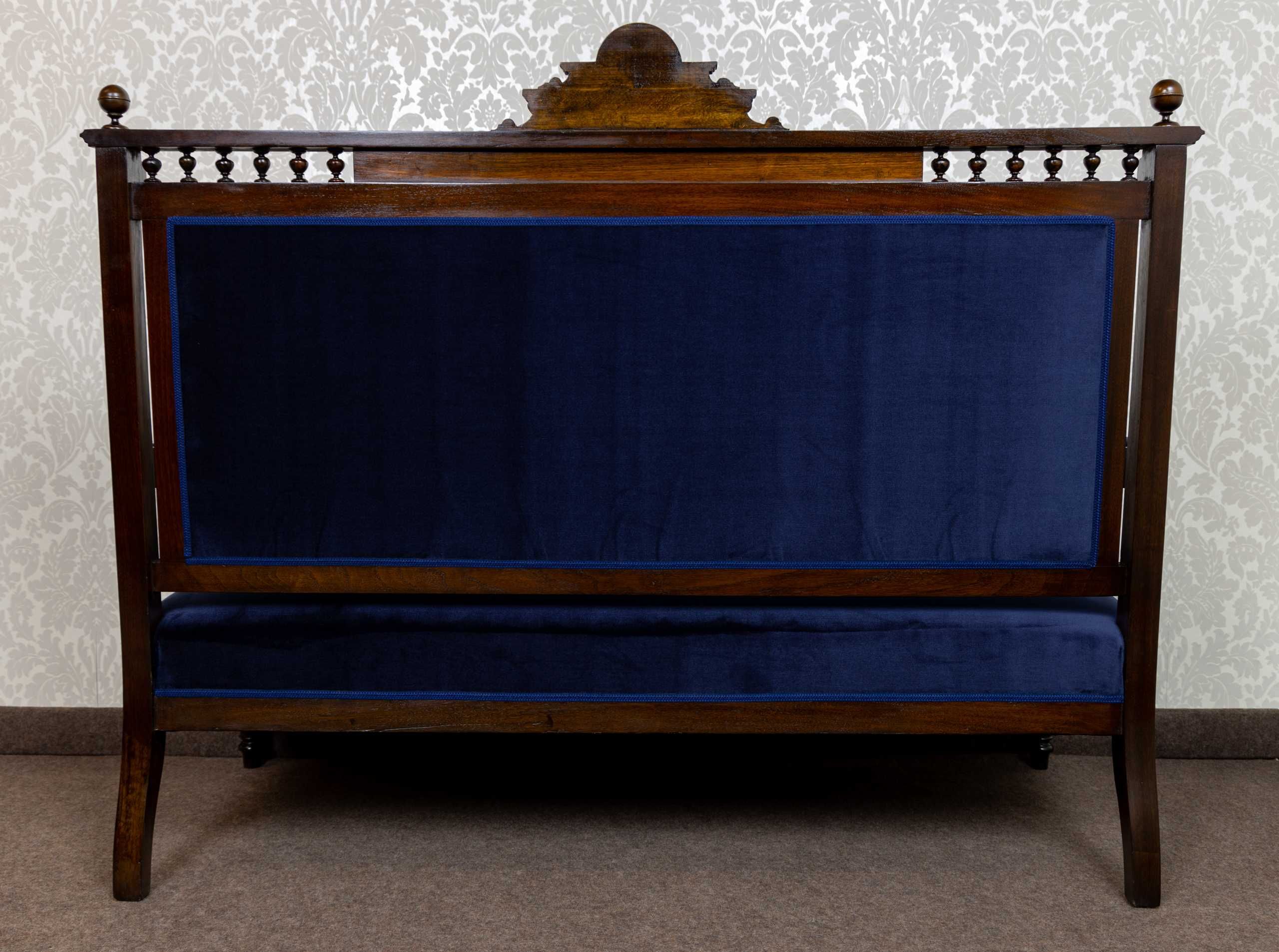 Neorenesansowy salonik sofa dwa fotele komplet wypoczynkowy