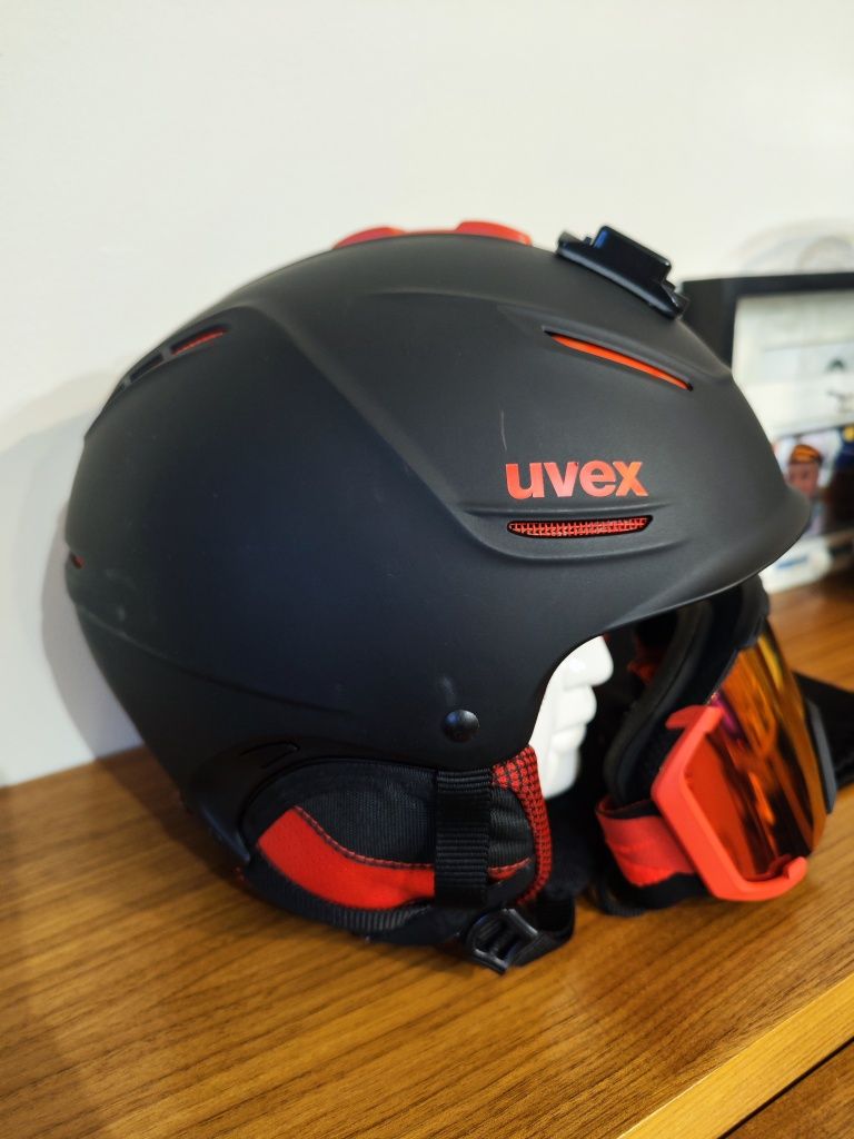 Kask Uvex 55-59 + Gogle Uvex