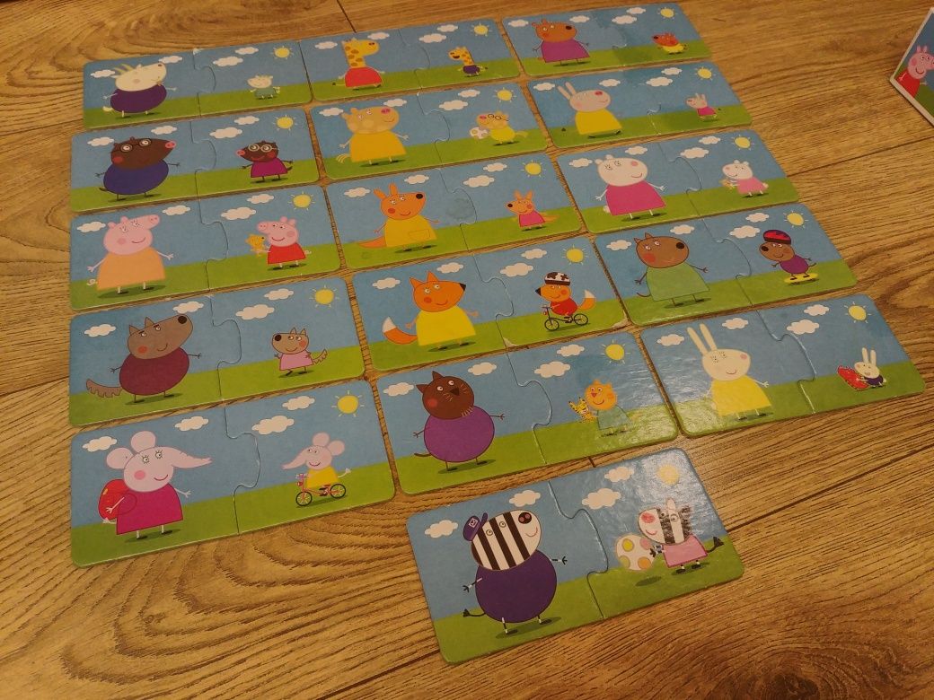 Peppa Logic puzzle 16 układanek 32 elementy dla dzieci 18mc+