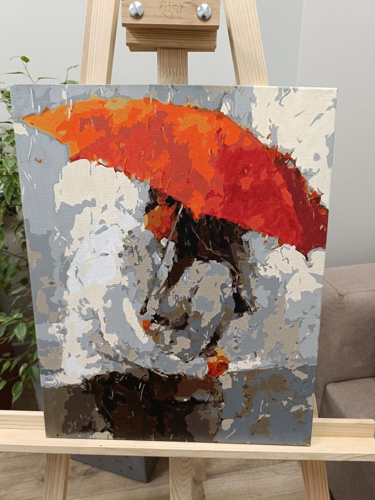 Картина "Червона парасолька" ручної роботи