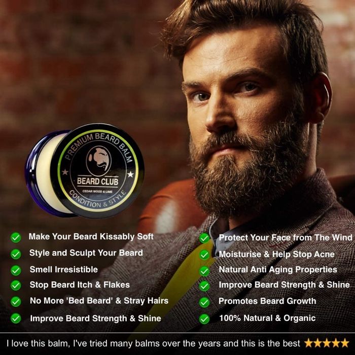 Cera Para Barba Cedar Wood & Lime 1,8 Oz - 100 % Natural Vegano