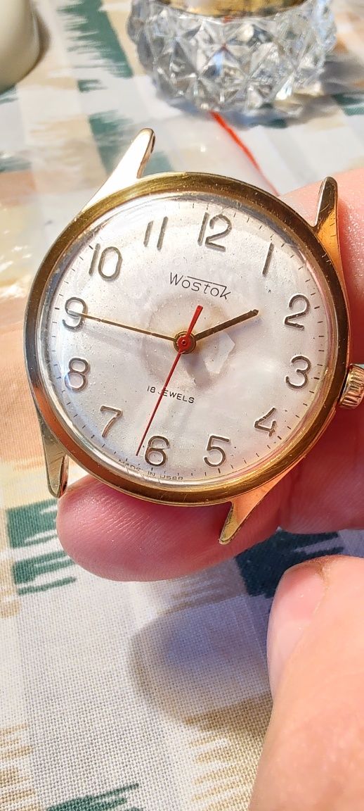 Мужские наручные часы Восток 18 камней,позолоченные AU10, СССР