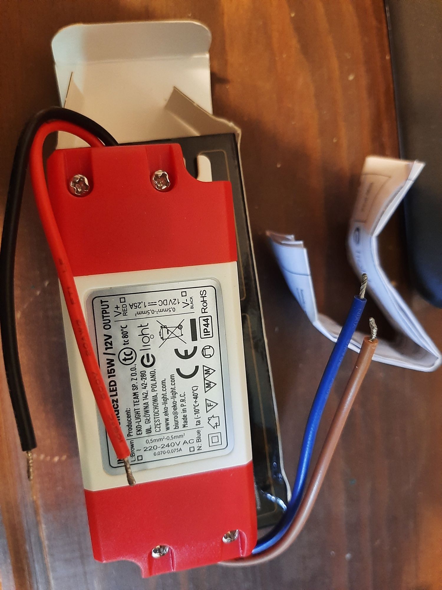 Zasilacz Led 15W 12V power supply Eko-light