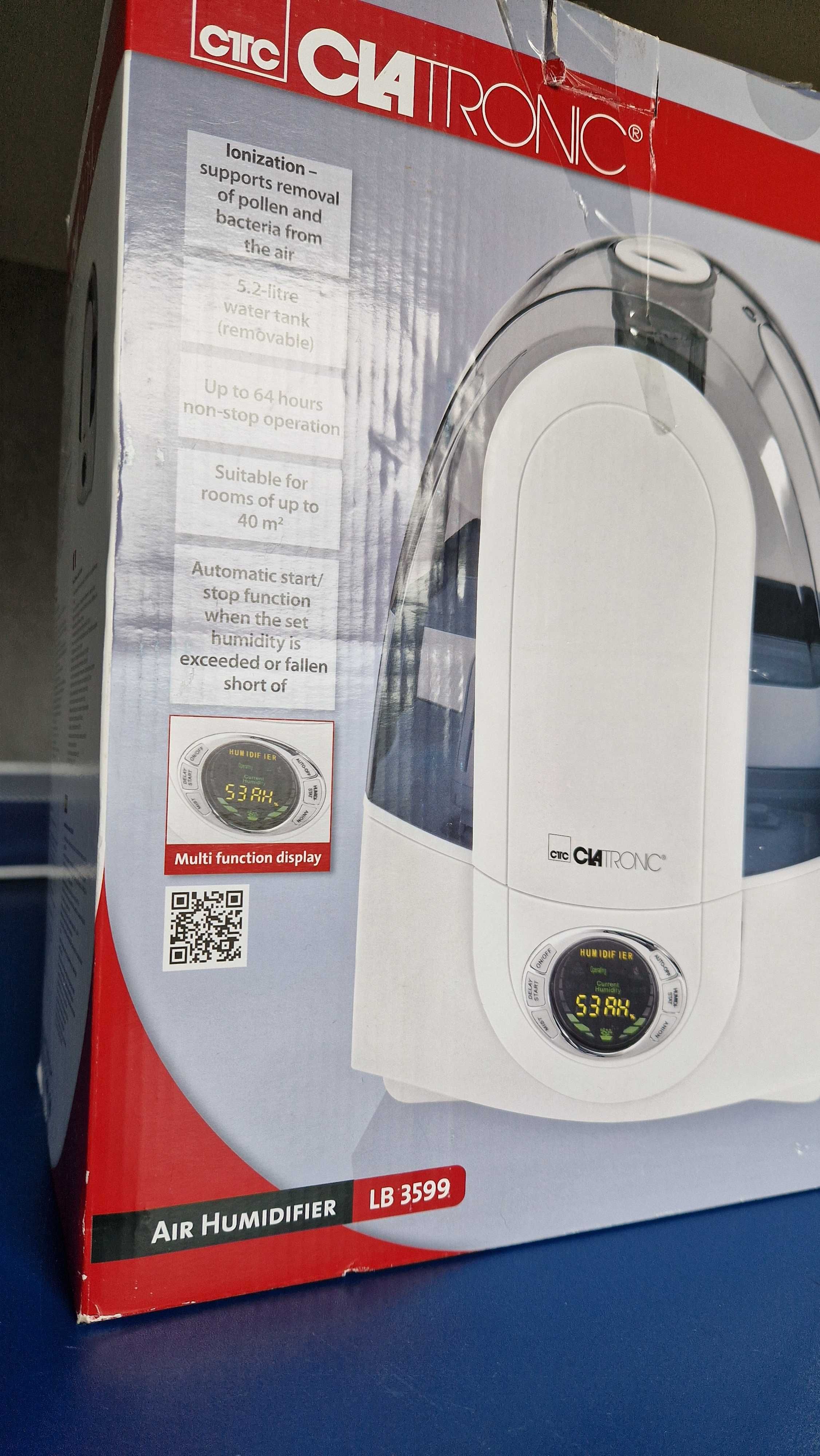 Nawilżacz powietrza Clatronic LB 3599 timer jonizacja higrostat