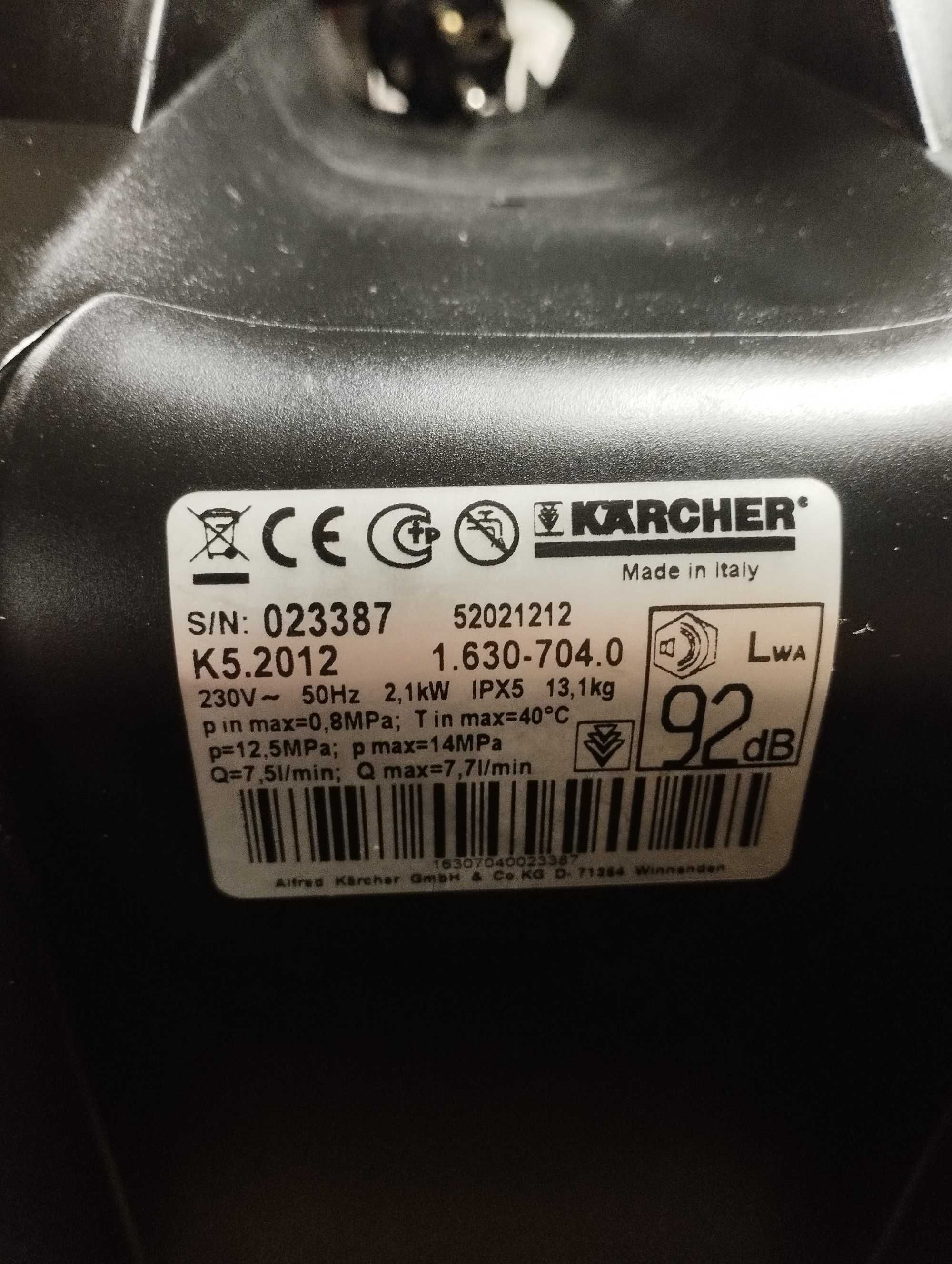 Myjka KARCHER K5.2012 aluminiowa głowica