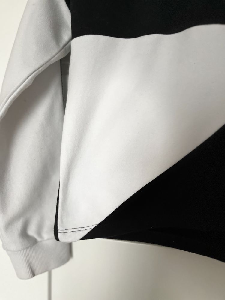 146 F&f bluza czarna szara biała cropp top