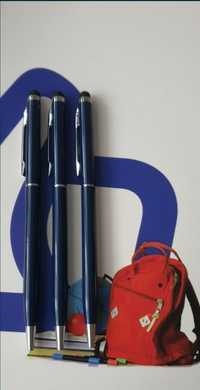 Długopisy metalowe kulkowe wkład niebieski 3szt