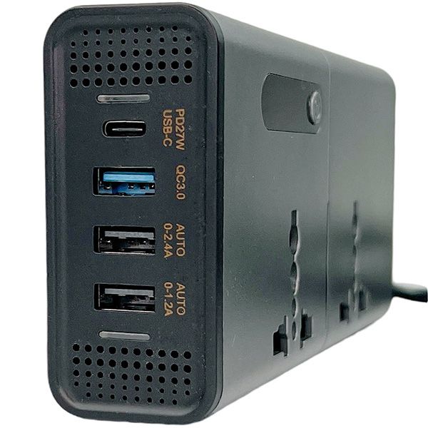 ТОП! Автомобільний Інвертор з Екраном Wondertech 7612S! Інвертор з USB