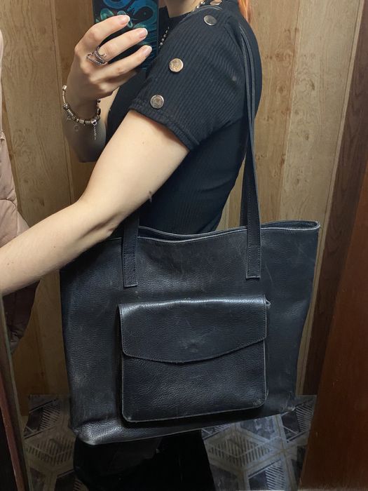 Сумка шоппер кожаная, шопер шкіряний натуральная кожа