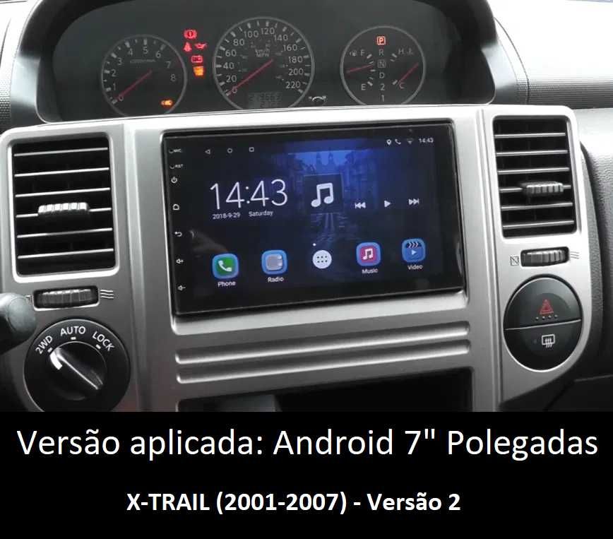 (NOVO) Rádio 2DIN • NISSAN X-Trail (2001 até 2019) • Android XTRAIL