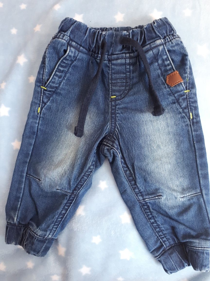 Nowe spodnie jeansy dżinsy 68 cm cool club