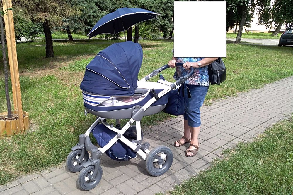Wózek 2w1 głęboki+spacerówka TAKO City Move Marine plus dużo dodatków